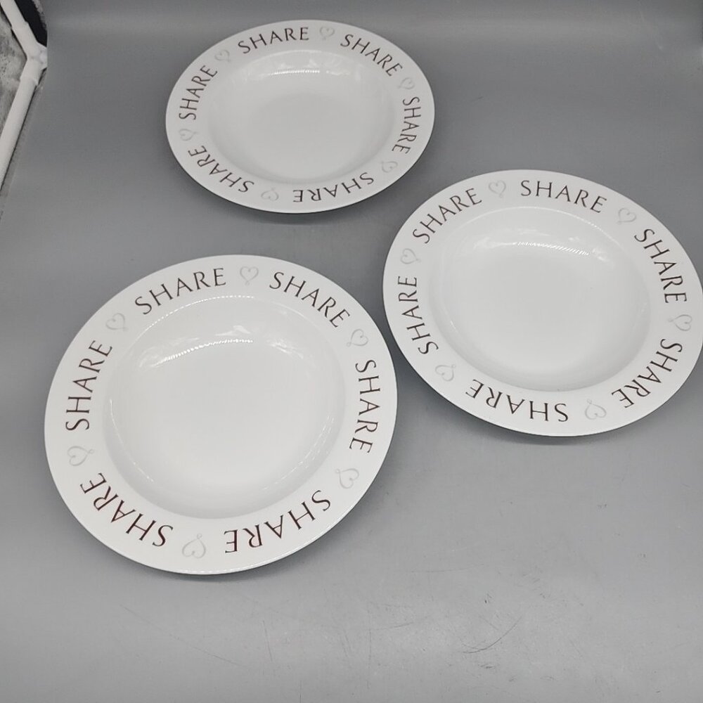 PAMPERED CHEF "Share" Bowl Round Up from the Heart 2015 ~ Set Of 3